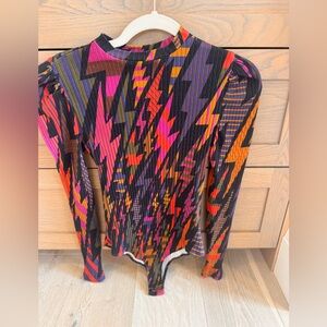 Farm Rio Black Lightning Bodysuit